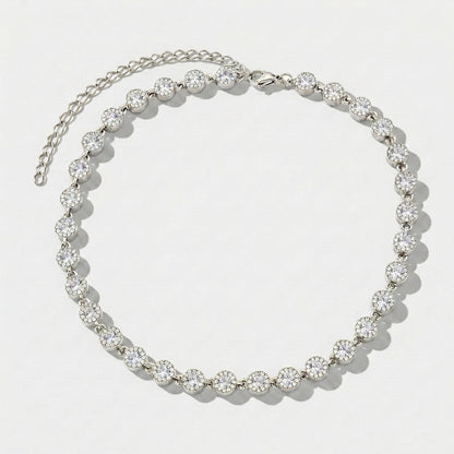COLAR LUXURY LAPIDAÇÃO ROUND CUT ZIRCÔNIAS 5A
