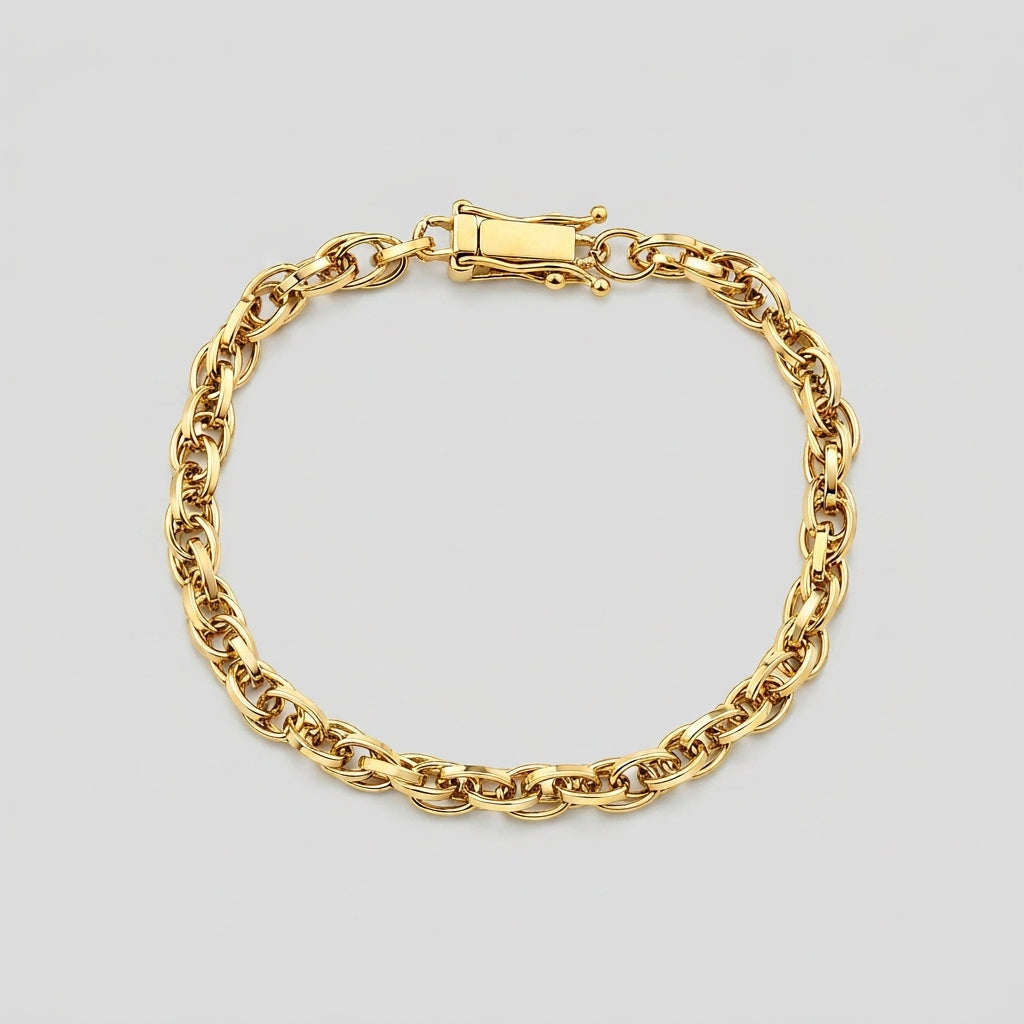 PULSEIRA MASCULINA  FECHO GAVETA C/ TRAVA 21CM