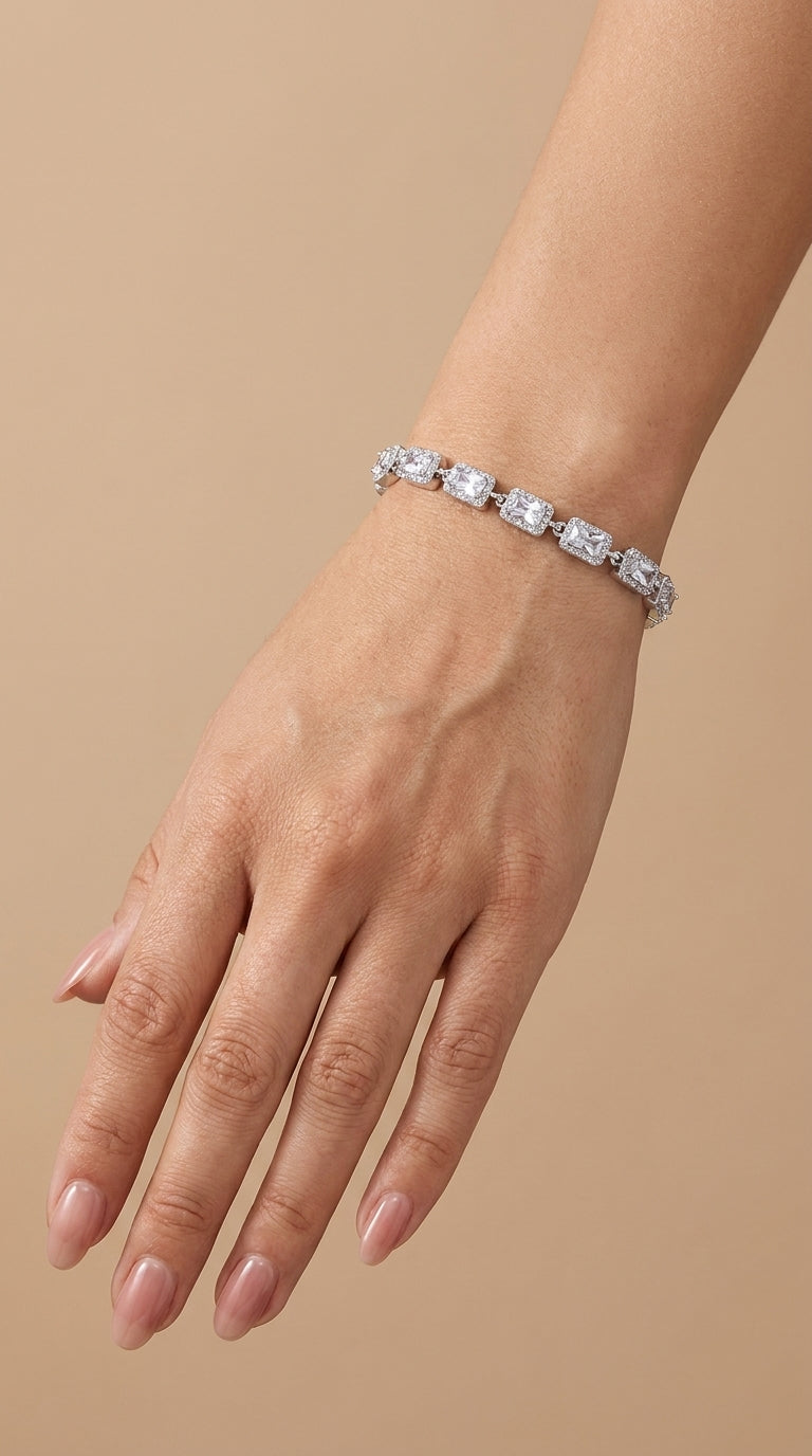 PULSEIRA LUXURY RADIANT CUT ZIRCÔNIAS 5A