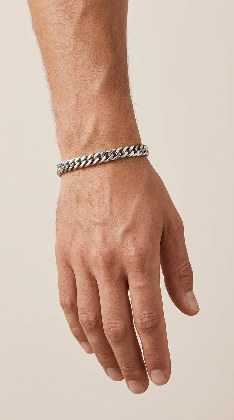 PULSEIRA MASCULINA ELO GRUMET C/FECHO GAVETA 21CM